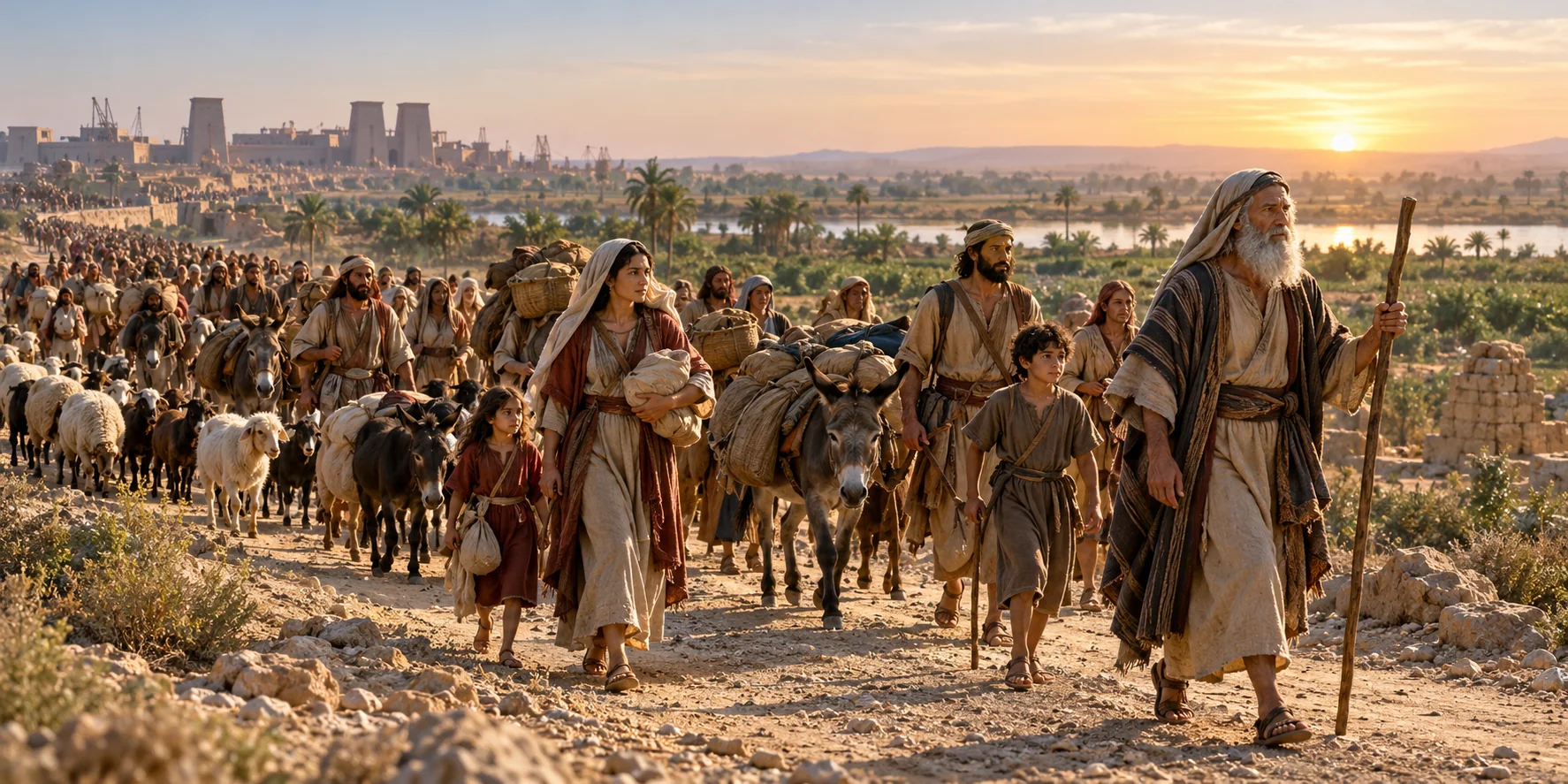 Beeld bij Exodus 12: Het vertrek uit Egypte
