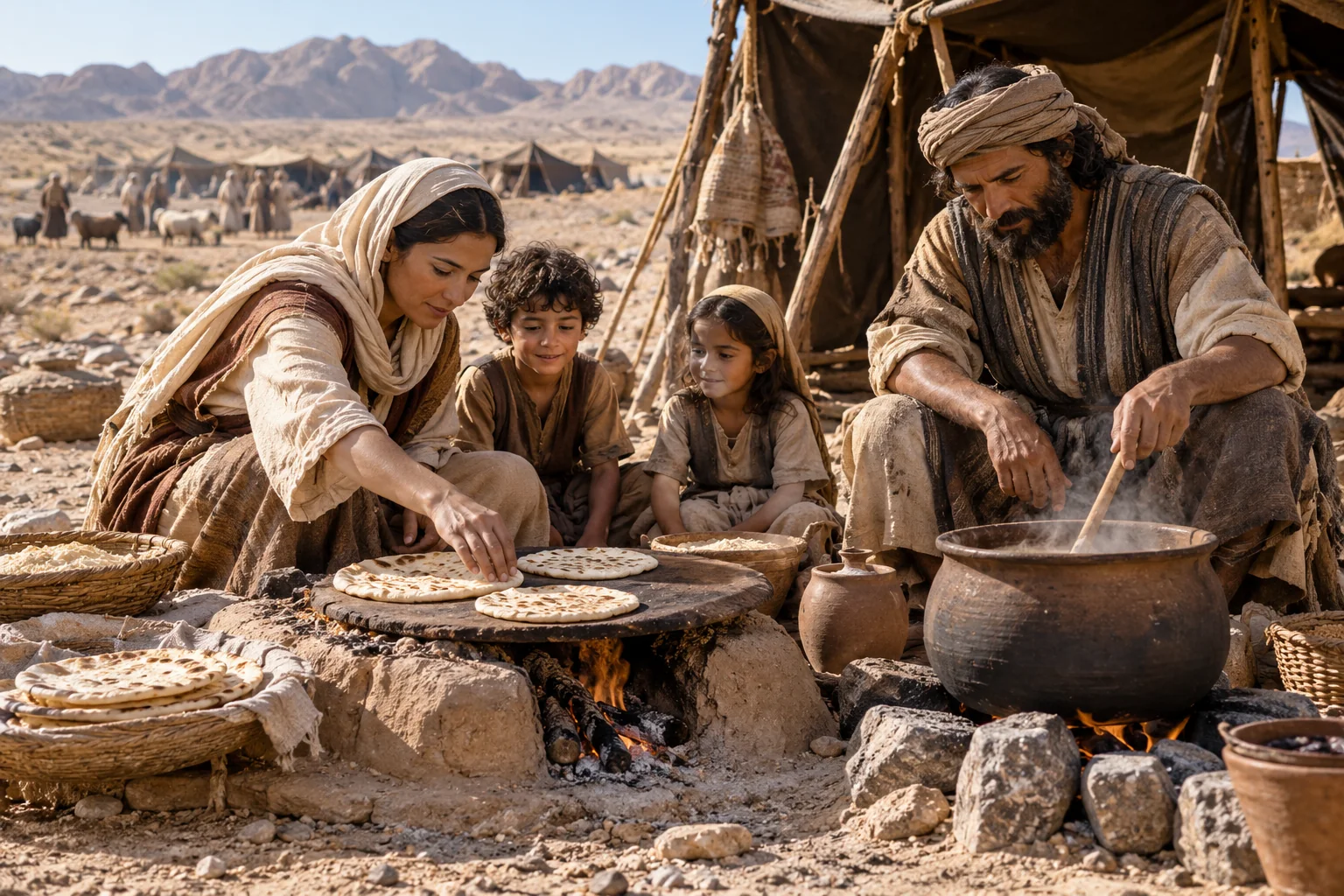 Beeld bij Exodus 16: Voorbereidingen voor de sabbat
