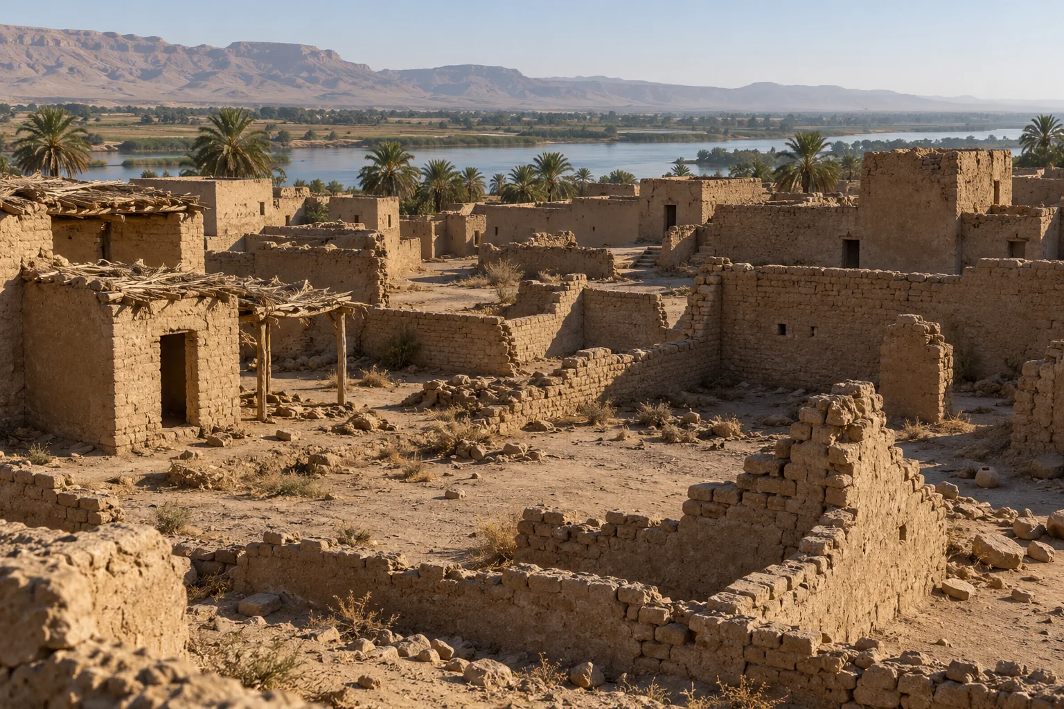 Beeld bij Ezechiel 29: Verlaten steden van Egypte