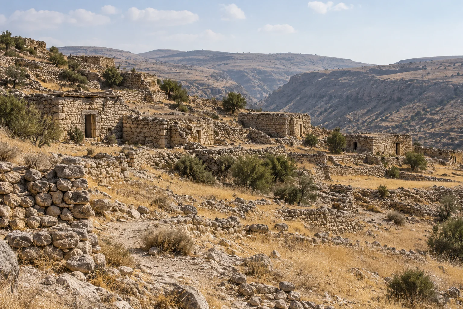 Beeld bij Ezechiel 35: Verwoeste bergen van Israël