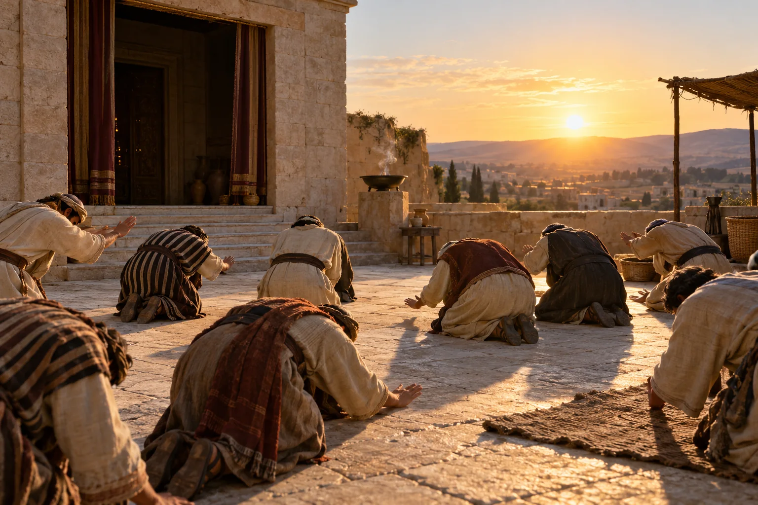 Beeld bij Ezechiel 8: De zon aanbidden