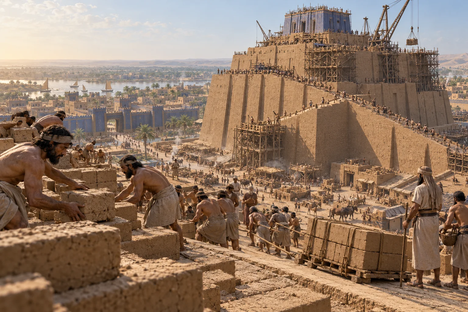 Beeld bij Genesis 11: de toren van babel
