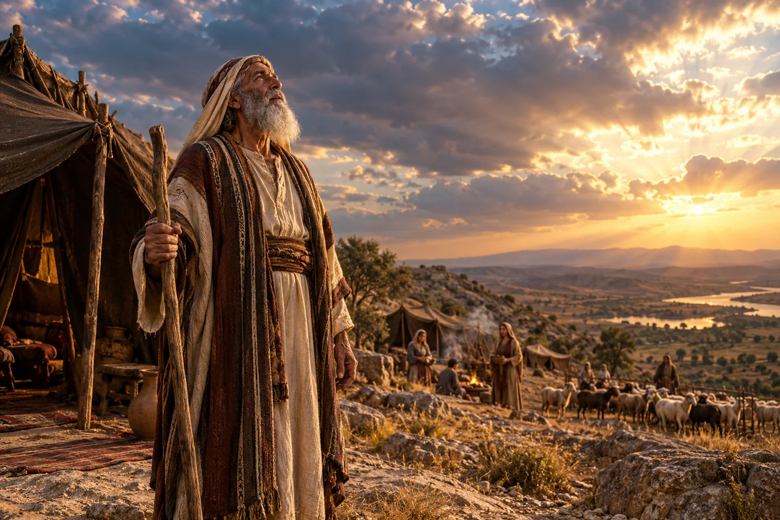 Beeld bij Genesis 17: abram krijgt de naam abraham