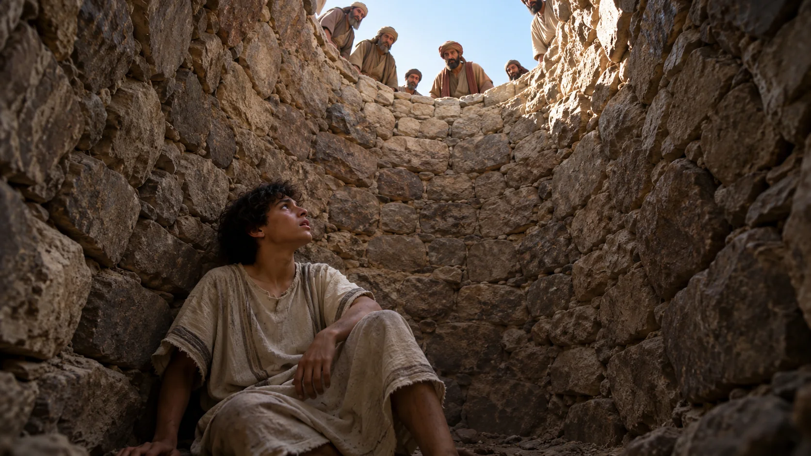 Beeld bij Genesis 37: Jozef in de lege put