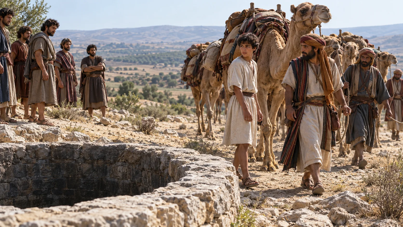 Beeld bij Genesis 37: Jozef gaat mee met de karavaan