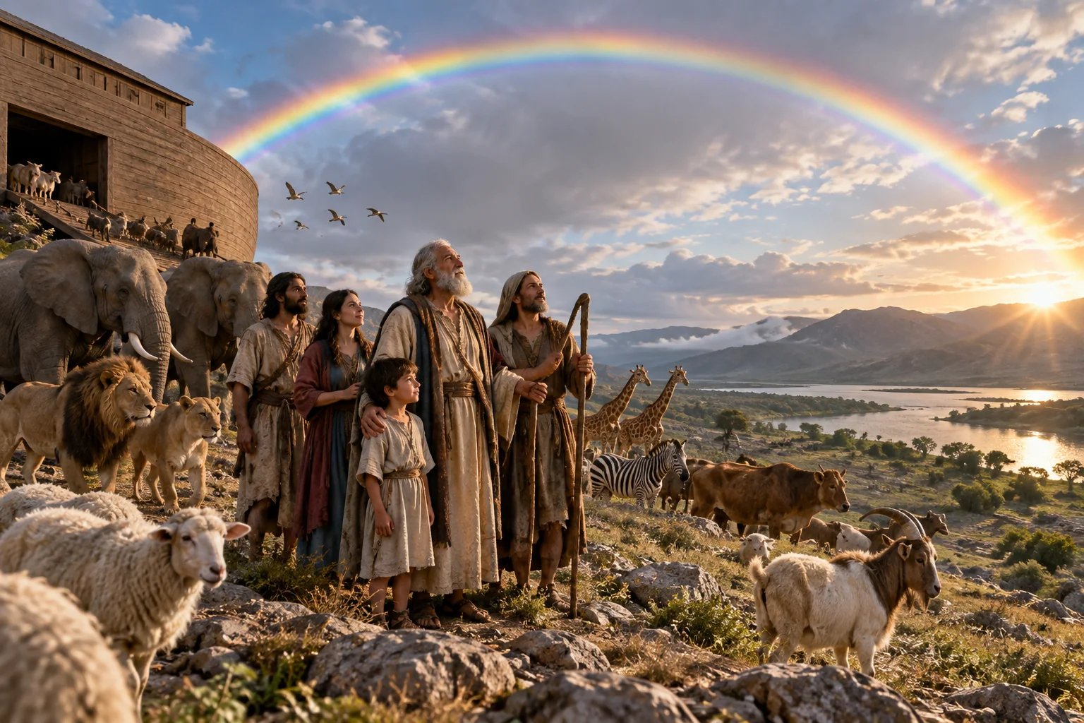 Beeld bij Genesis 9: de regenboog