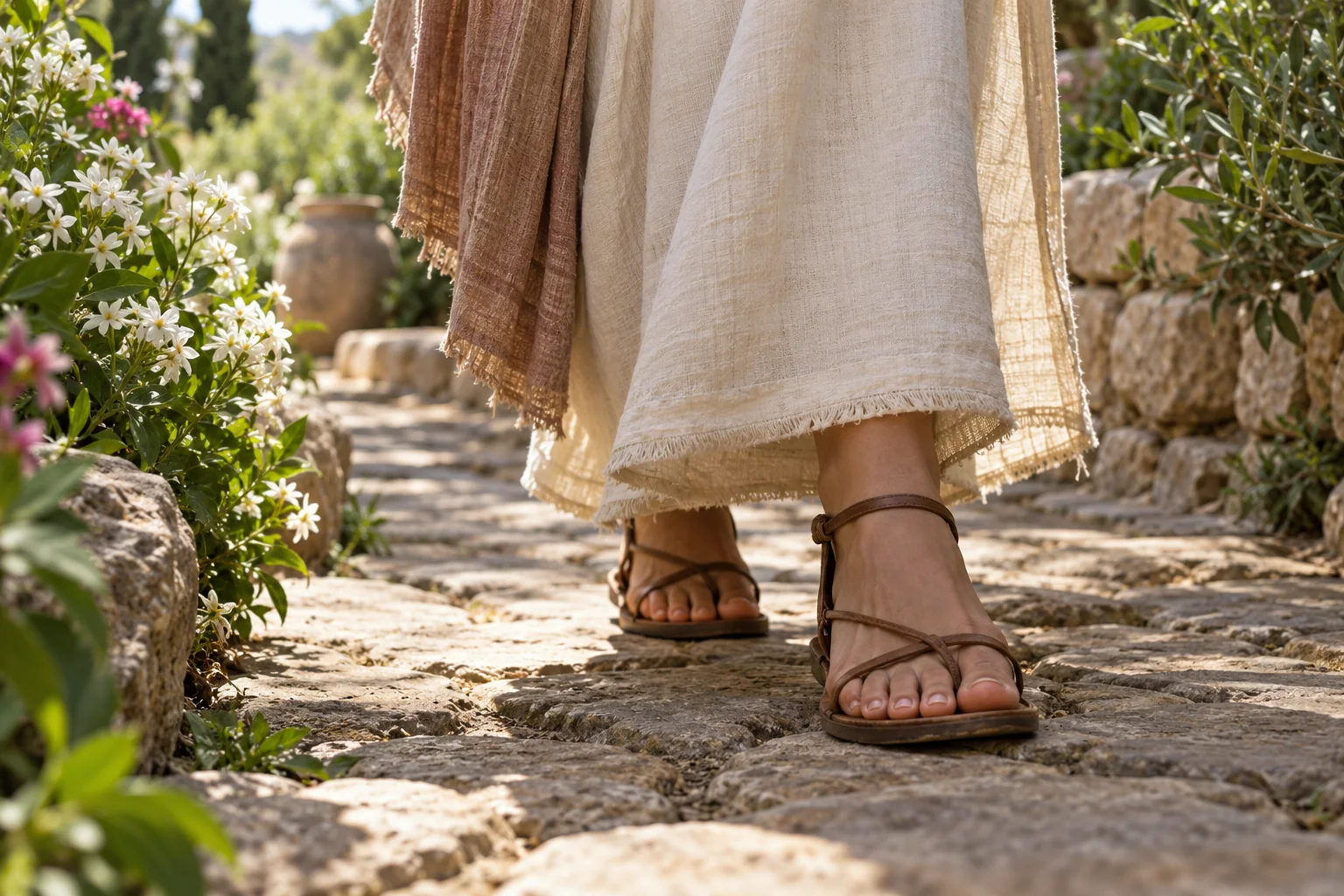 Beeld bij Hooglied 7: De schoonheid van sandalen
