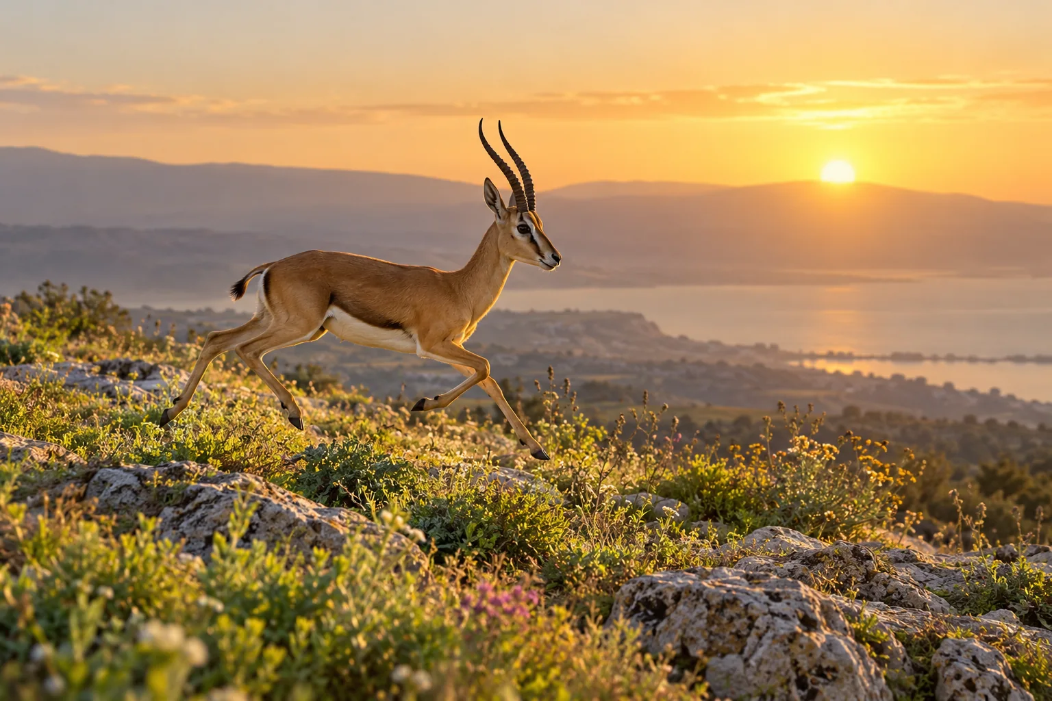 Beeld bij Hooglied 8: Beeldspraak: een gazelle op de bergen