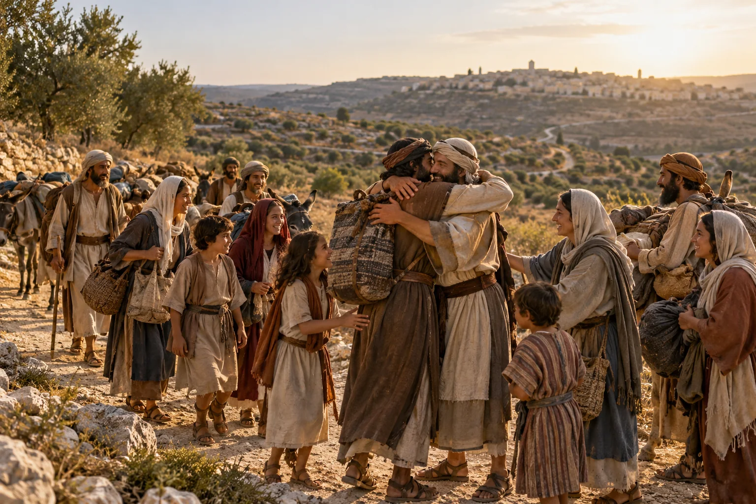 Beeld bij Jeremia 3: Juda en Israël keren samen terug