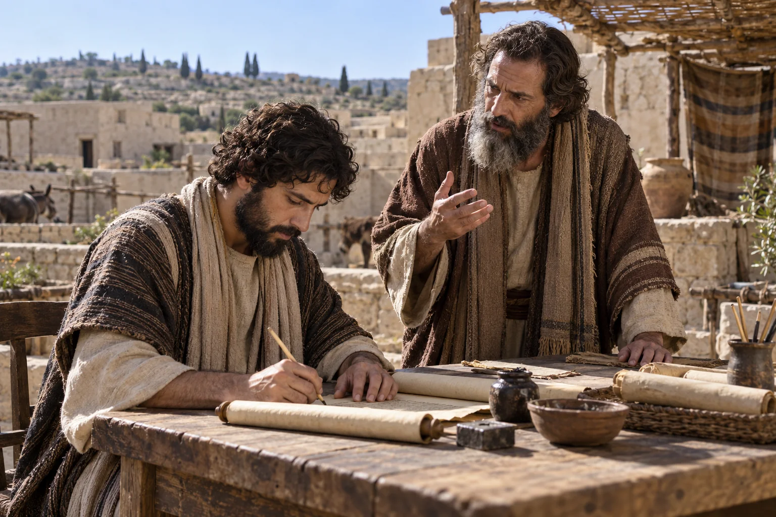 Beeld bij Jeremia 45: Baruch schrijft