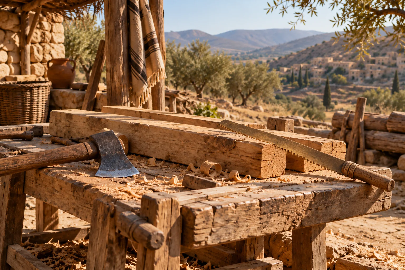 Beeld bij Jesaja 10: Beeldspraak: de bijl en de zaag