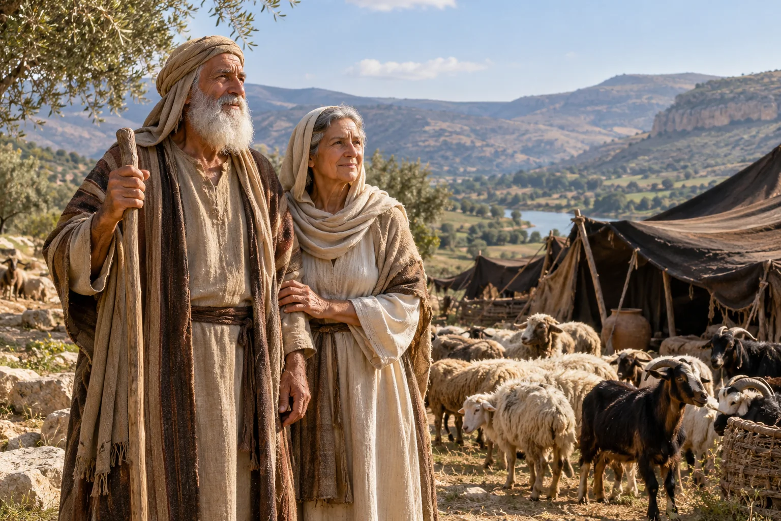 Beeld bij Jesaja 51: Abraham en Sara in herinnering