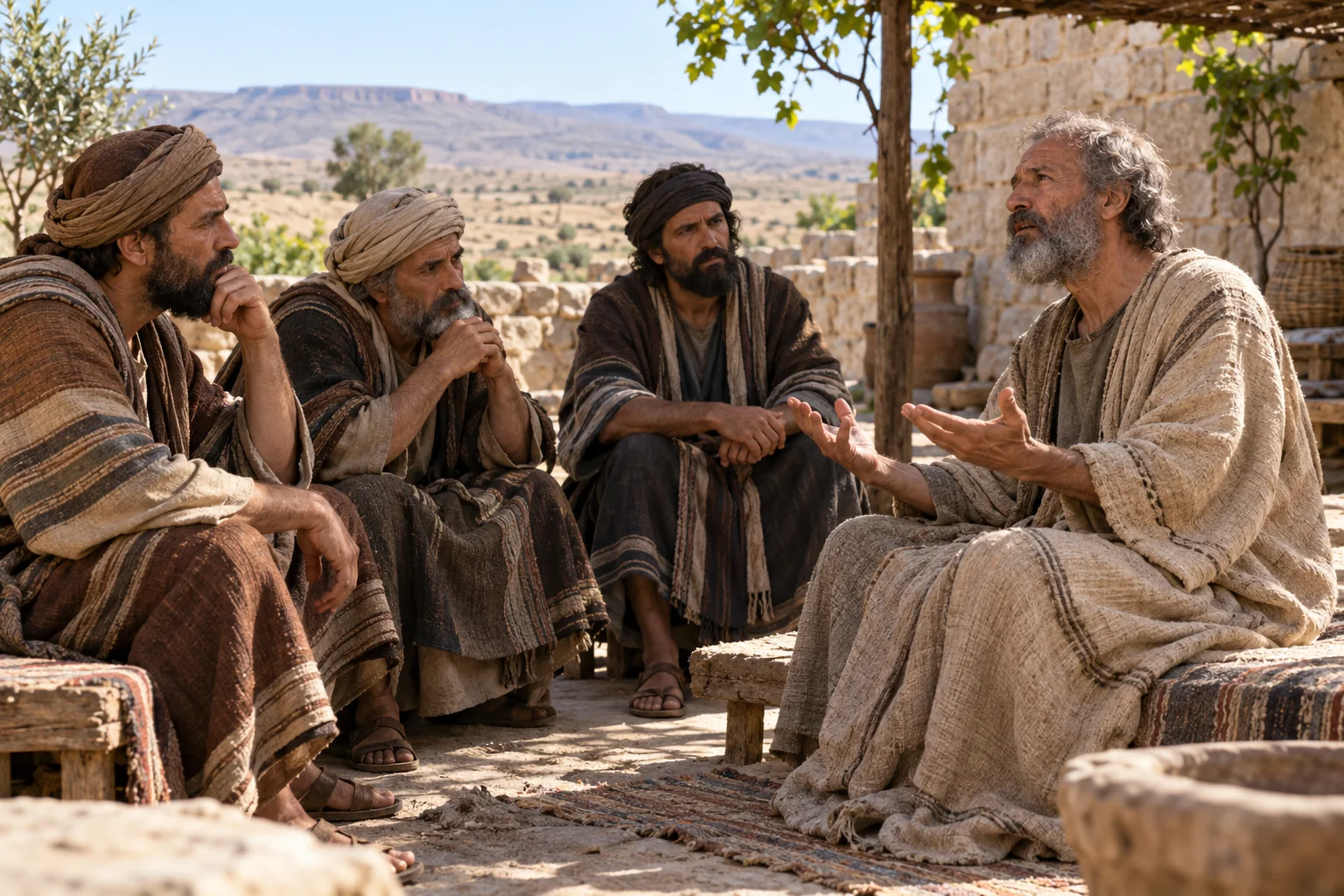 Beeld bij Job 9: Job spreekt over Gods recht