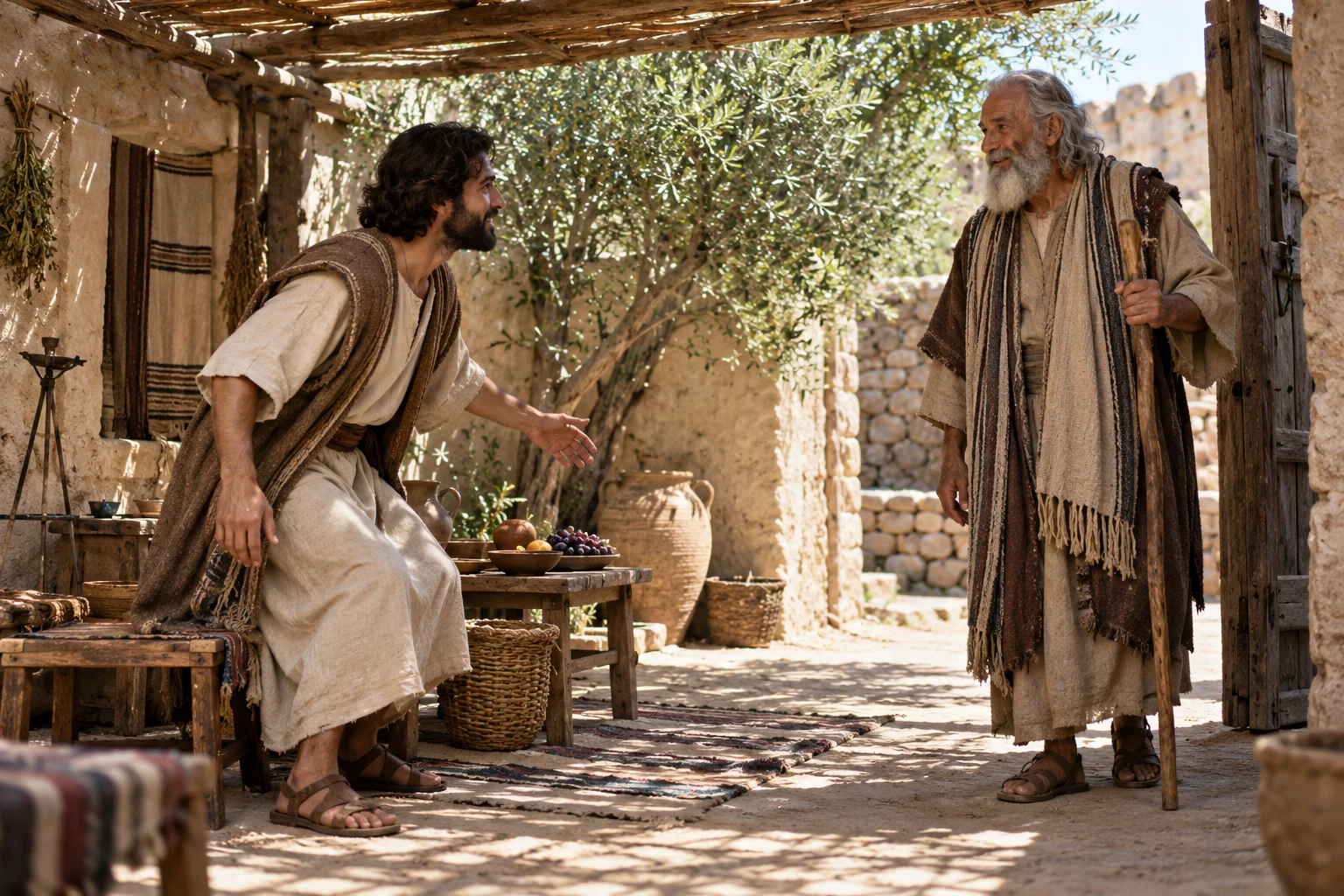 Beeld bij Leviticus 19: Opstaan voor een oudere
