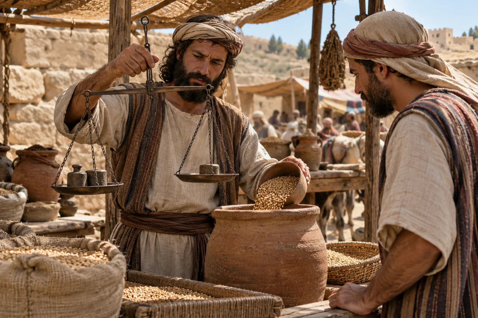 Beeld bij Leviticus 19: Eerlijke weegstenen en maten