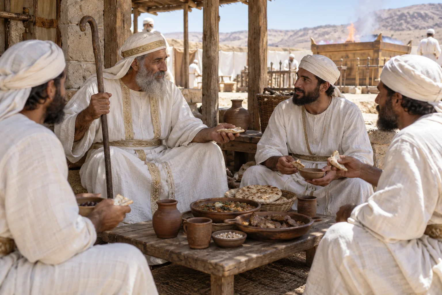 Beeld bij Leviticus 21: Ook de priester met een gebrek ontvangt zijn deel
