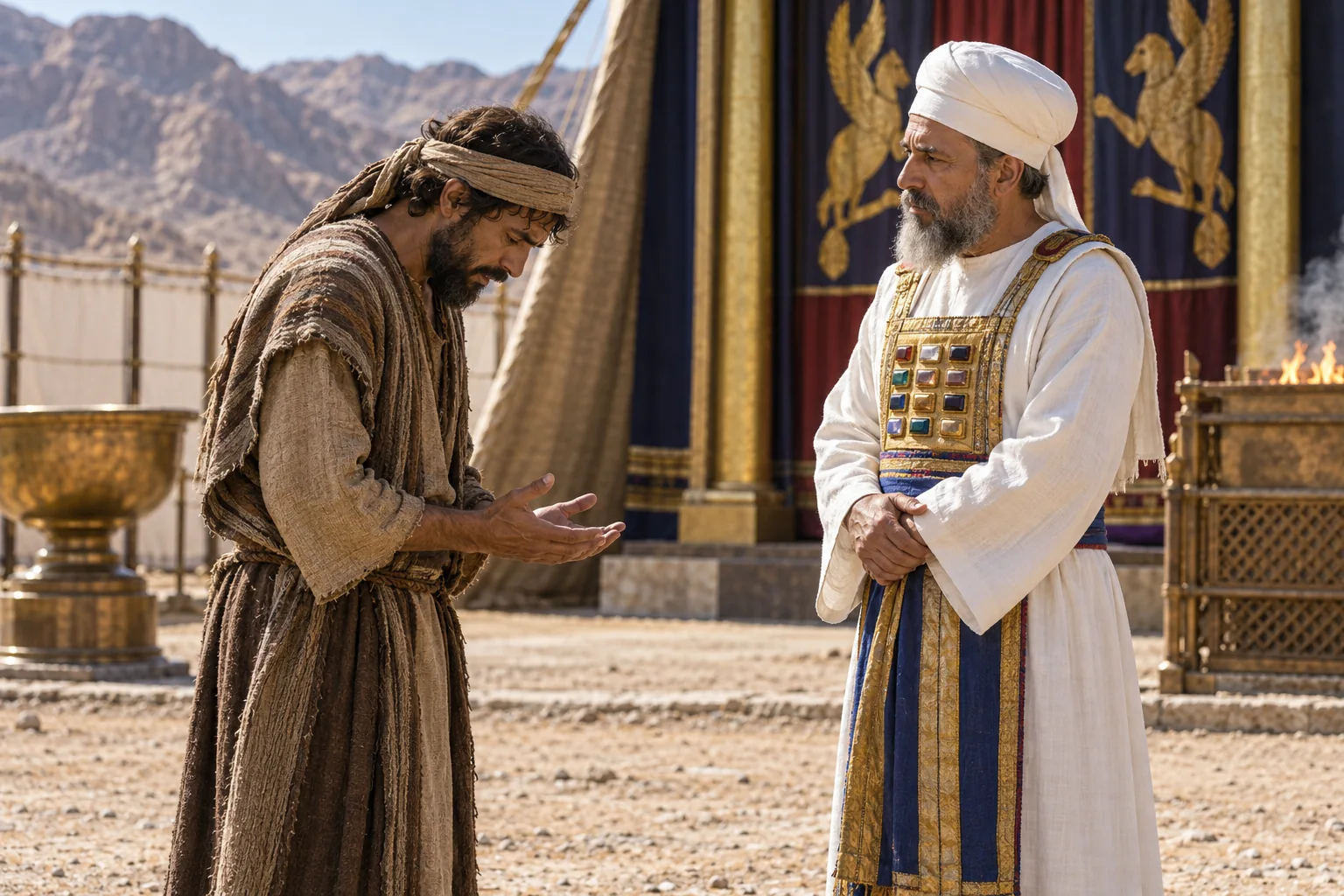 Beeld bij Leviticus 5: Een mens belijdt zijn schuld