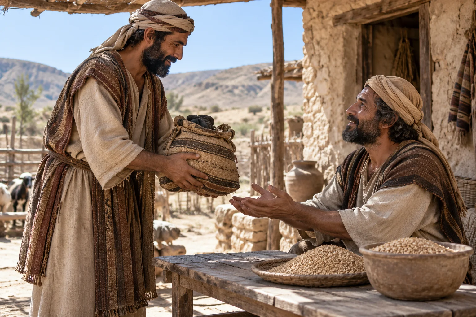 Beeld bij Leviticus 6: Teruggeven met een vijfde erbij