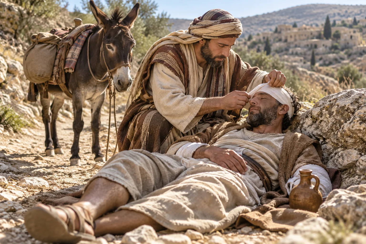 Beeld bij Lukas 10: De barmhartige Samaritaan