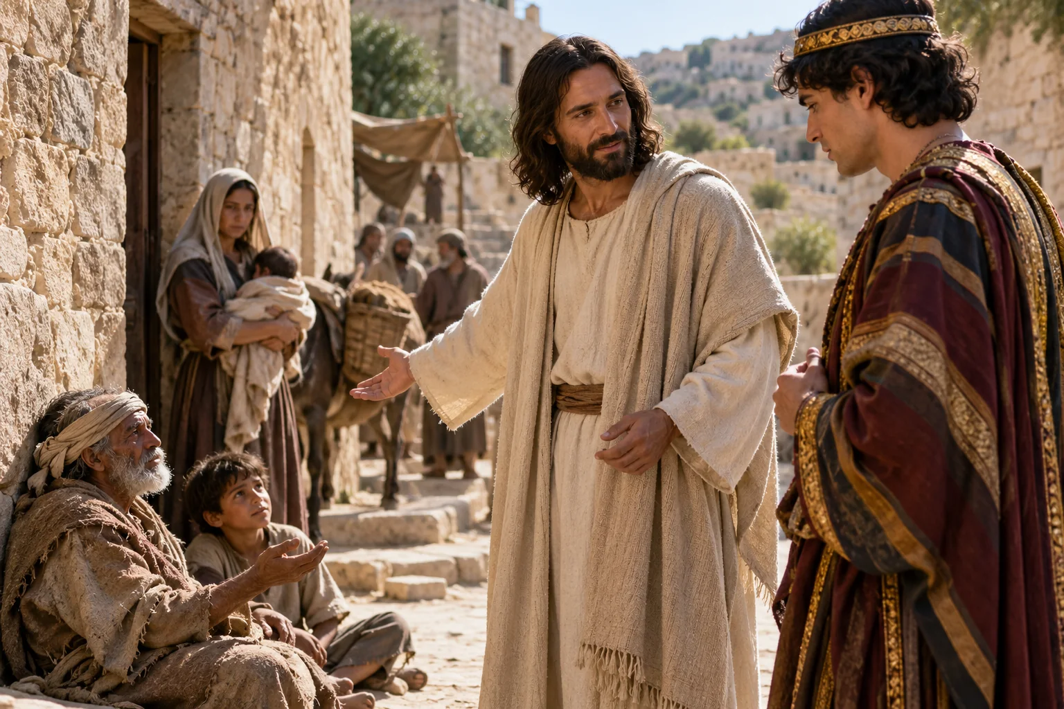 Beeld bij Markus 10: Jezus heeft de jongeman lief