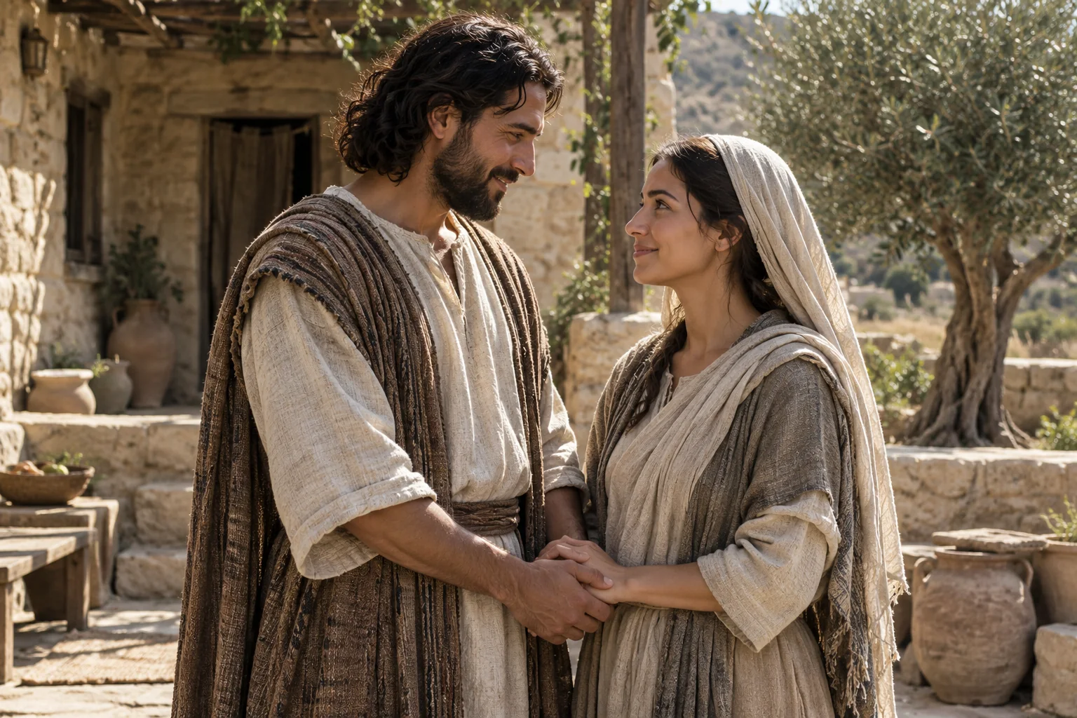 Beeld bij Mattheus 19: Wat God heeft samengevoegd
