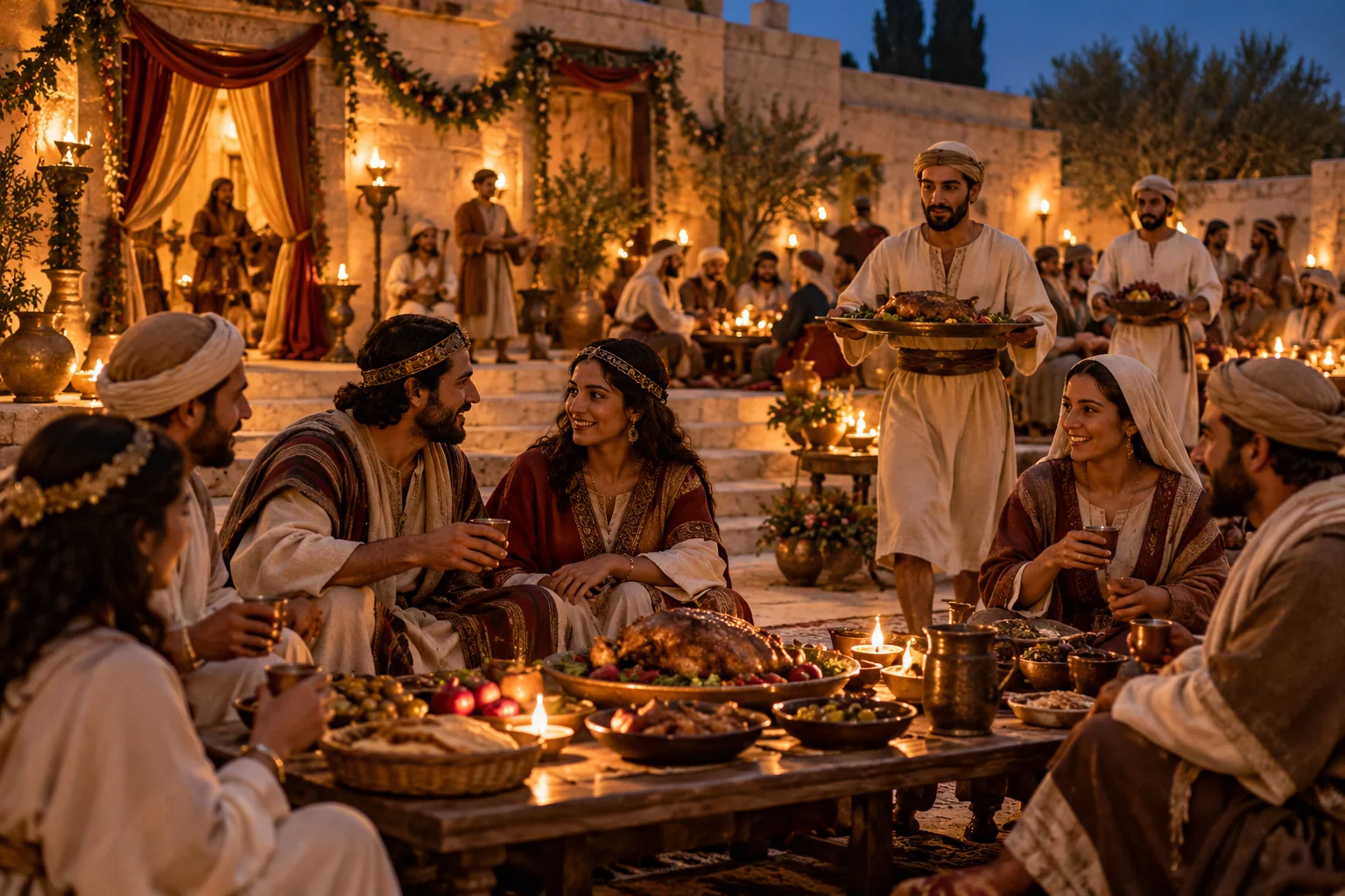 Beeld bij Mattheus 22: Het bruiloftsfeest
