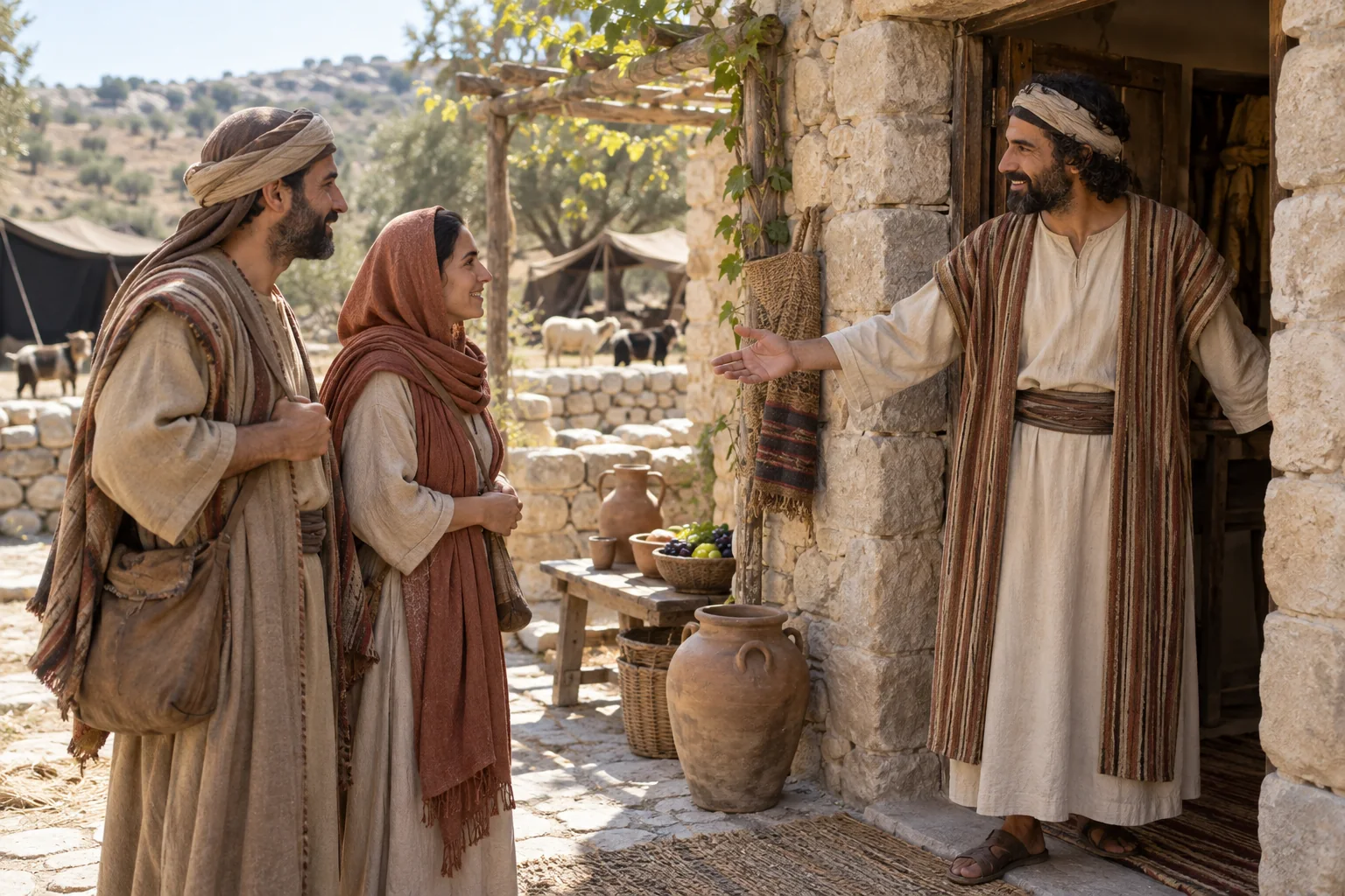 Beeld bij Psalmen 101: Trouwe mensen welkom in huis
