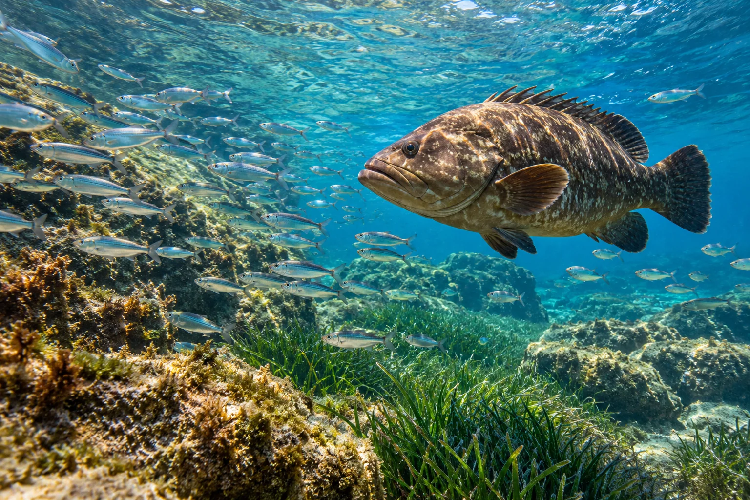Beeld bij Psalmen 104: De zee vol kleine en grote dieren