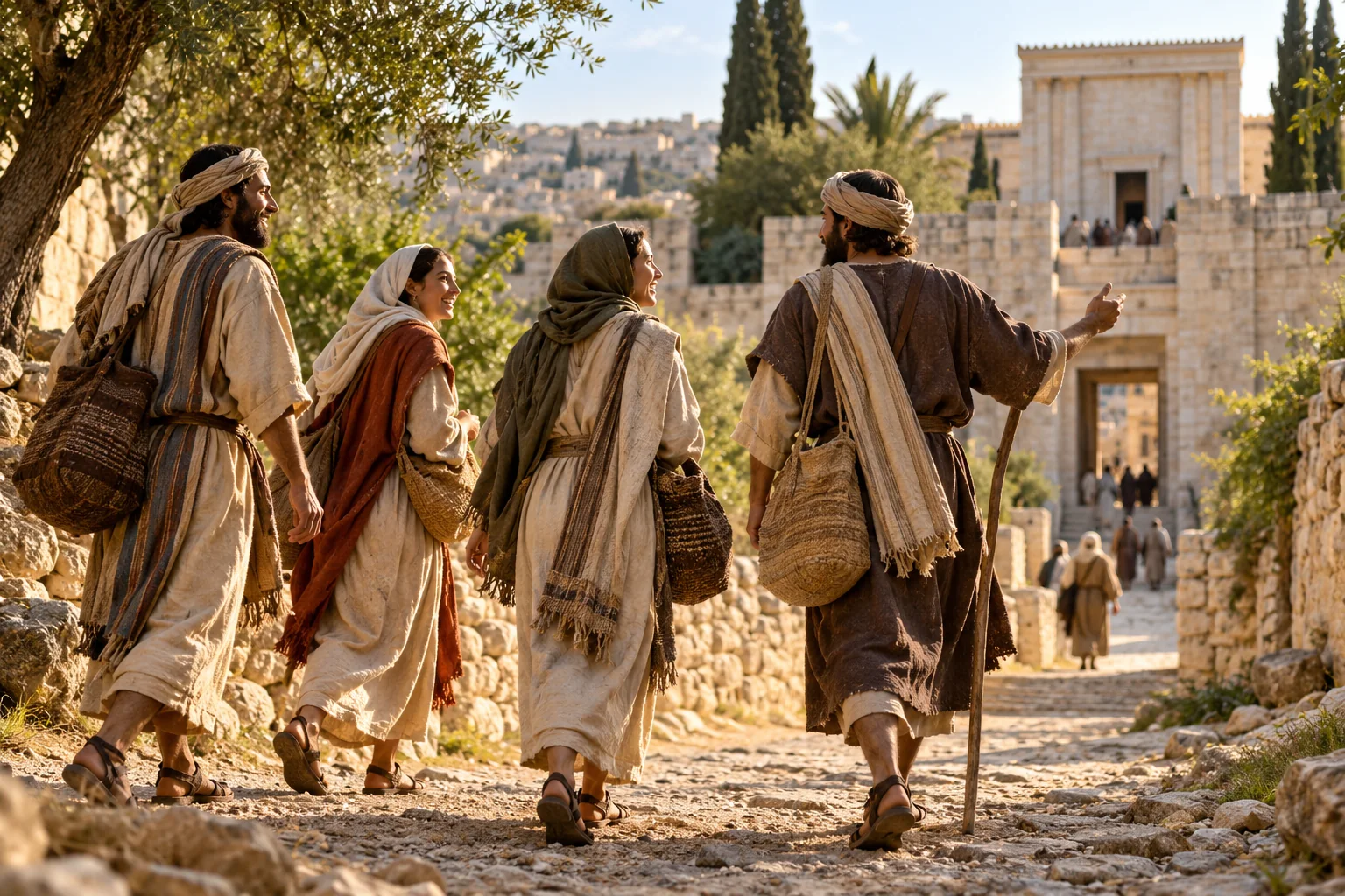Beeld bij Psalmen 122: Samen naar het huis van de HEERE