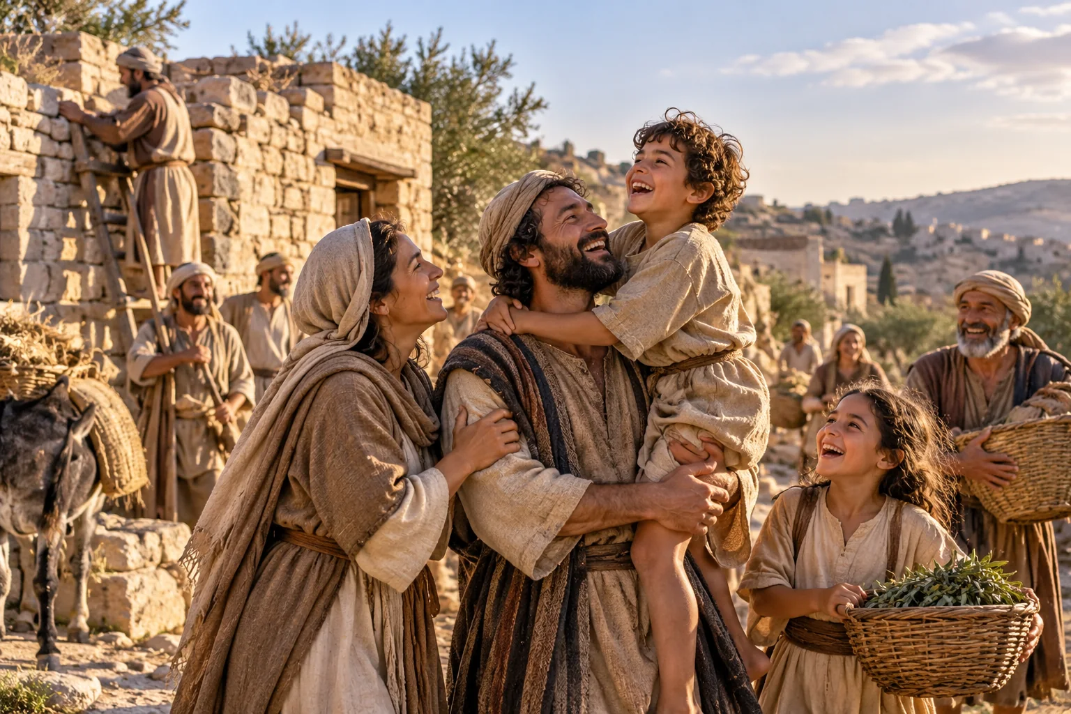 Beeld bij Psalmen 126: Lachen na de terugkeer