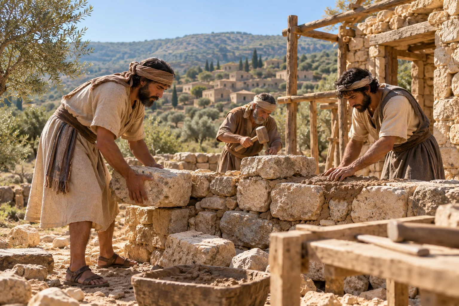 Beeld bij Psalmen 127: Bouwers aan het huis