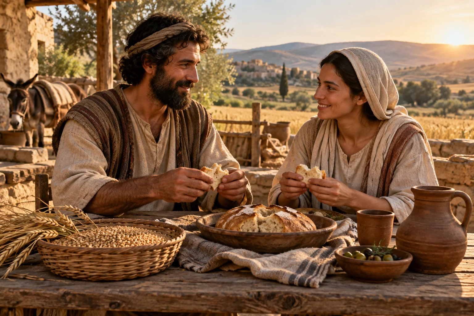 Beeld bij Psalmen 128: Eten van eigen arbeid