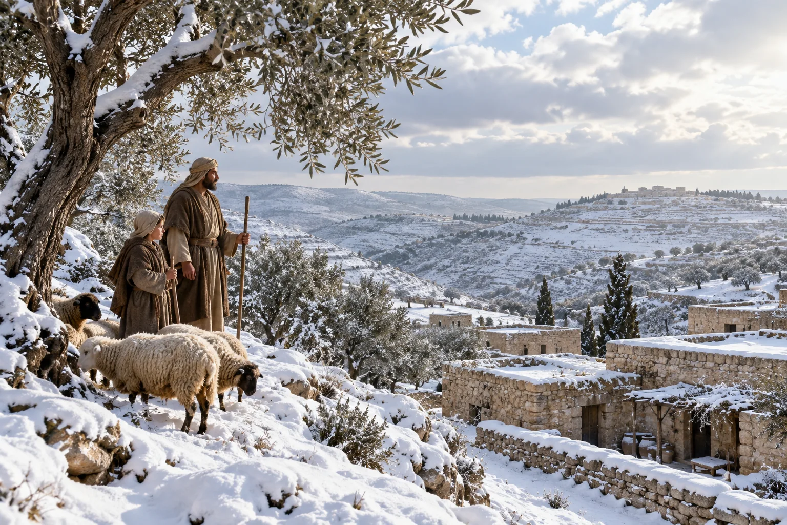 Beeld bij Psalmen 147: Sneeuw als wol