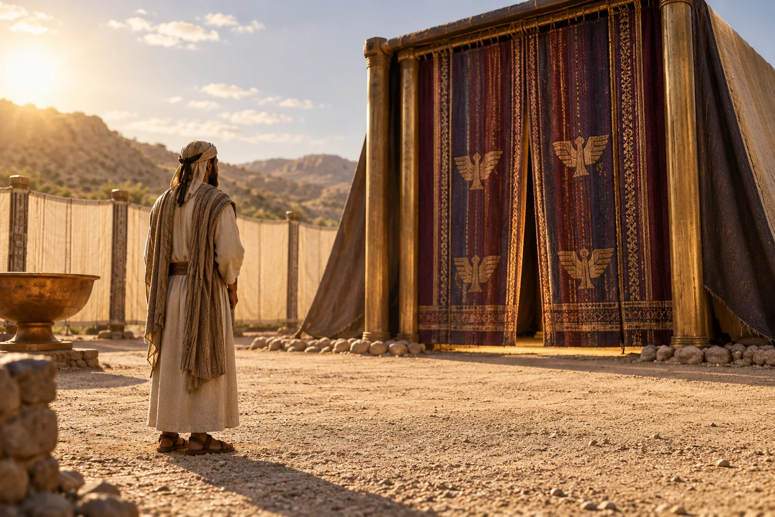 Beeld bij Psalmen 15: Wie mag verblijven in Gods tent?